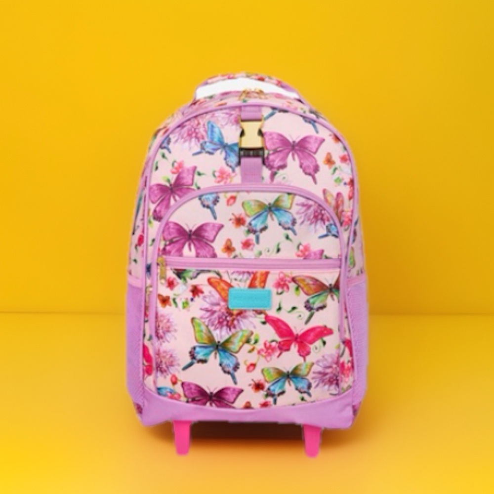 POSH PEANUT 🦋Rolling BUTTERFLY BACKPACK! roll along travel, school, sports, pool